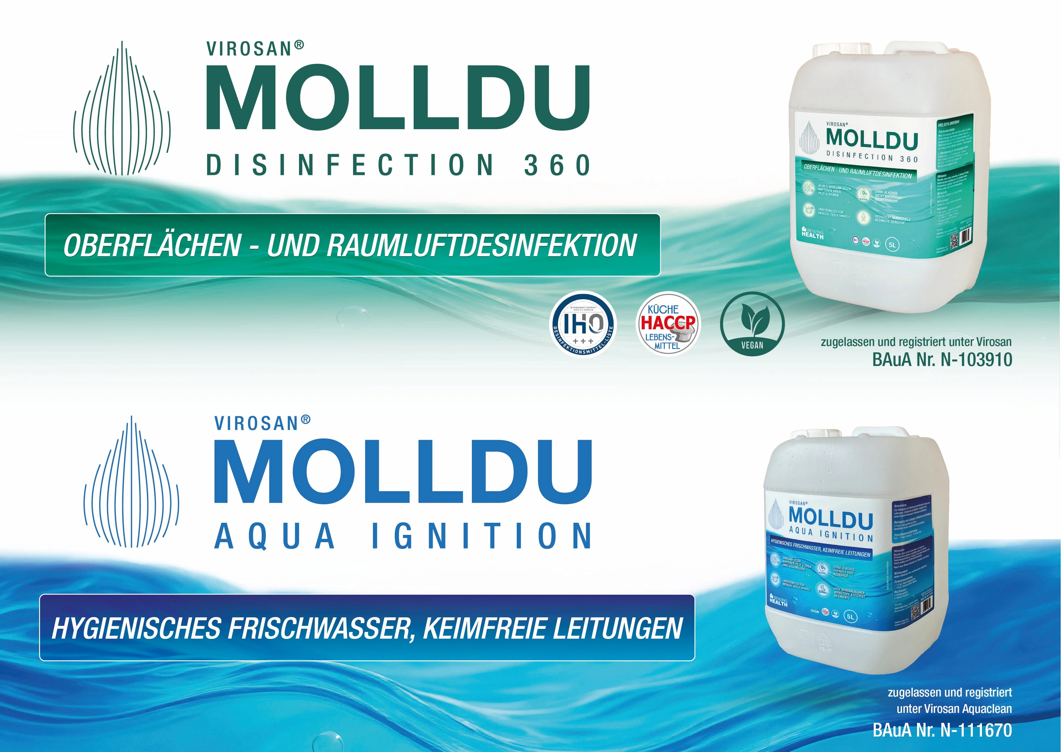 Molldu Disinfection 360 and Aqua Ignition